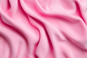 Obraz premium Soft, flowing pink fabric creating elegant waves and textures, perfect for fashion or design applications.