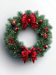Christmas wreath. Decor elements for New Year and Christmas design