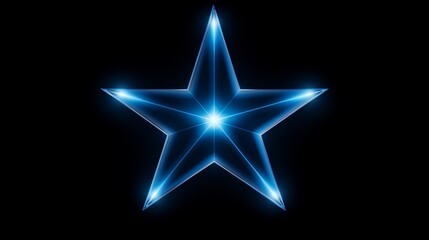 Bright yellow star shining against a dark night sky with subtle highlights in the background