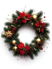 Christmas wreath. Decor elements for New Year and Christmas design