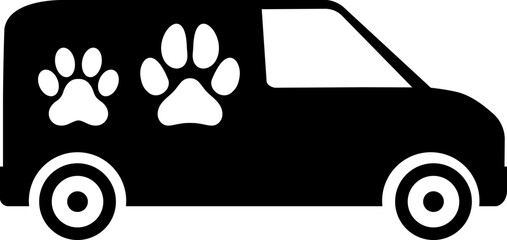 Animal delivery, pet cargo, pet transport, pets shipping, pet delivery vector image, pet transportation, pets travel icon.