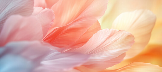 Close up of colorful pastel colored flowers