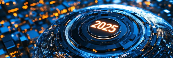 2025: Technological Advancement and Future Innovations - Future, technology, progress, innovation, digital. Symbolizing a new era of technological breakthroughs and advancements.
