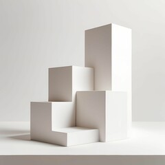 white background, podium, abstract  - 18