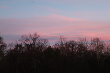 View of the evening sky December 13, 2024 in Ashburn, Virginia