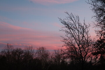 View of the evening sky December 13, 2024 in Ashburn, Virginia