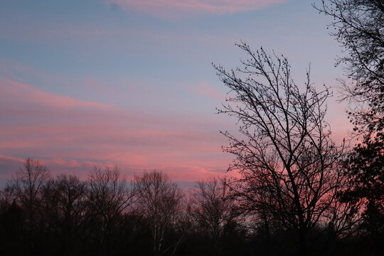 View of the evening sky December 13, 2024 in Ashburn, Virginia