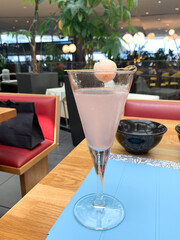 elegant cocktail in the tall glass