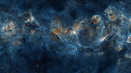 Obraz premium Cosmic nebula, swirling gas and dust clouds in space.