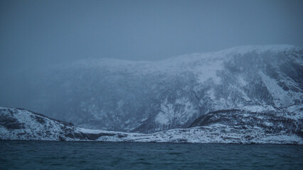 Panoramic view on Kvaloya Island in Norway