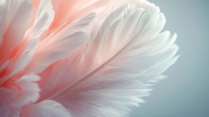 Soft Pastel Feathers: A Delicate and Airy Close-Up