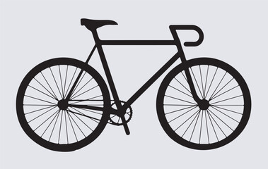 A bicycle silhouette vector art illustration ,  bicycle isolated on white