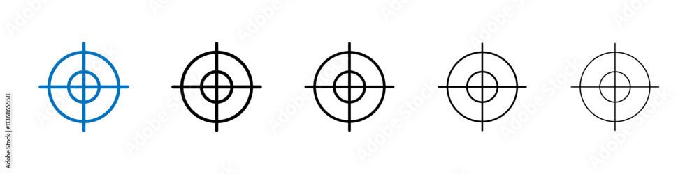 Aufkleber Accuracy icon Outline vector logo for web ui
