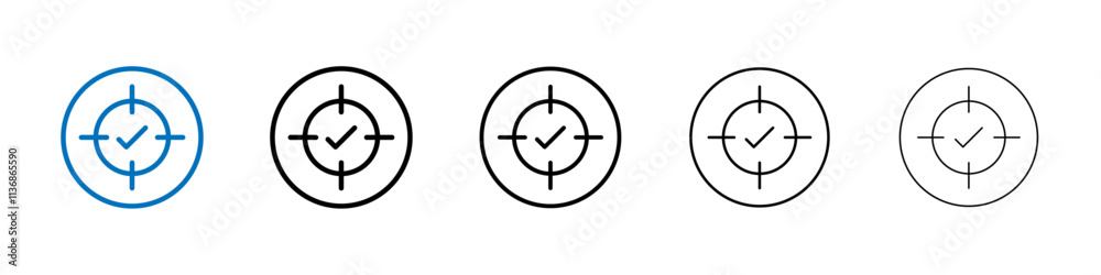 Aufkleber Accuracy icon Outline vector logo for web ui