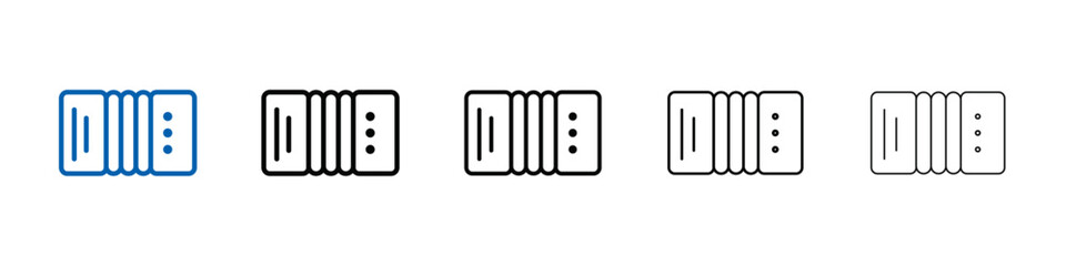 Accordion icon Outline vector logo for web ui