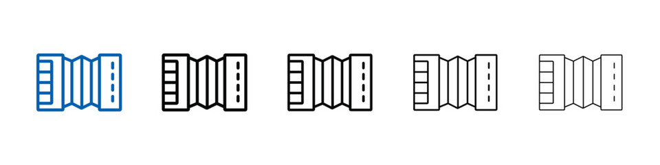 accordion icon Outline vector logo for web ui