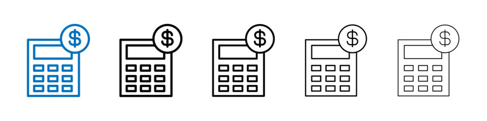 Accounting icon Outline vector logo for web ui