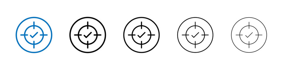 Accuracy icon Outline vector logo for web ui
