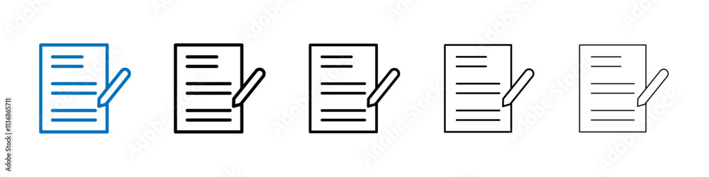 Poster agreement icon outline vector logo for web ui