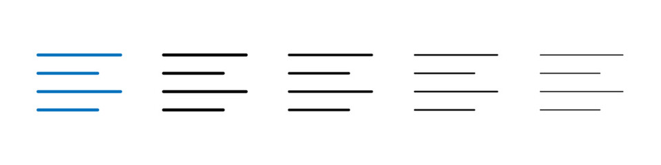 Align left icon Outline vector logo for web ui