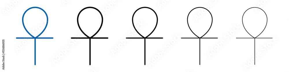 Poster ankh icon outline vector logo for web ui