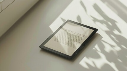 Peaceful Reading Nook: Kindle Oasis on a Sunny Day