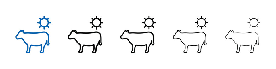 Animal husbandry icon Outline vector logo for web ui
