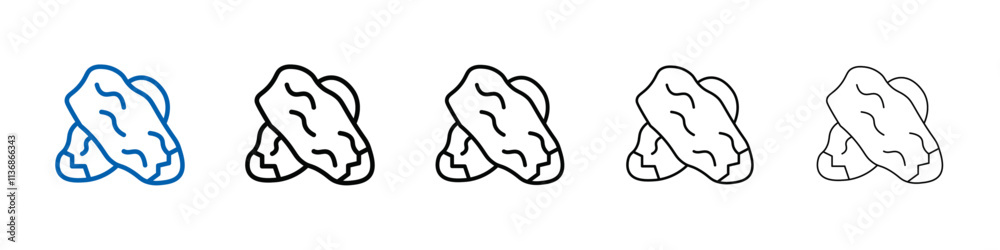 Poster arab date fruit icon outline vector logo for web ui