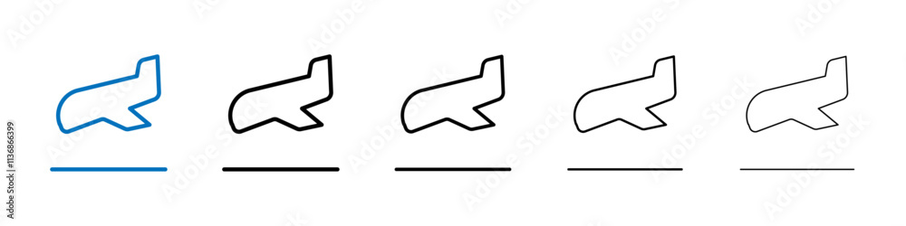 Poster Arrival icon Outline vector logo for web ui