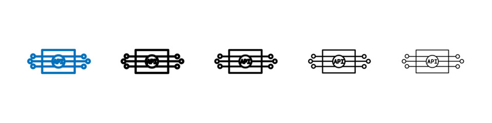 API icon Outline vector logo for web ui
