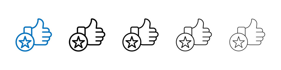 Appreciation icon Outline vector logo for web ui