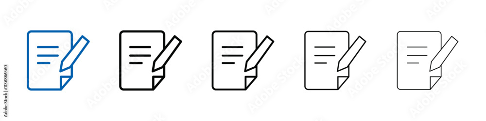 Poster Assignment icon Outline vector logo for web ui