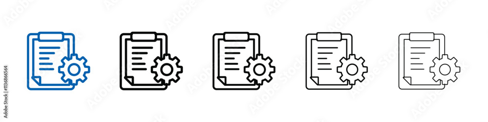 Poster Assignment icon Outline vector logo for web ui