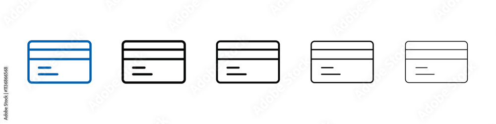 Poster atm card icon outline vector logo for web ui
