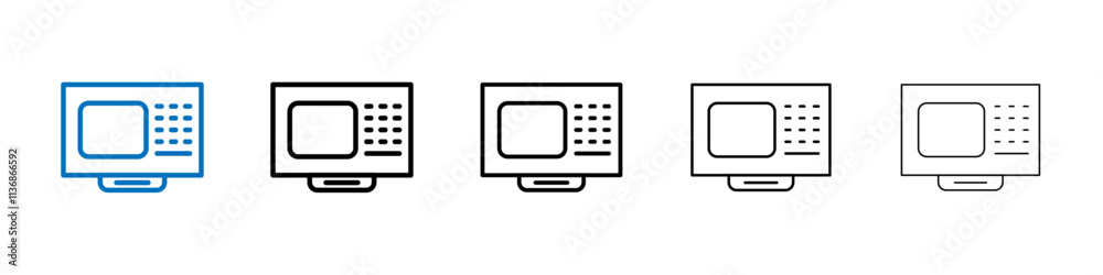 Poster atm icon outline vector logo for web ui