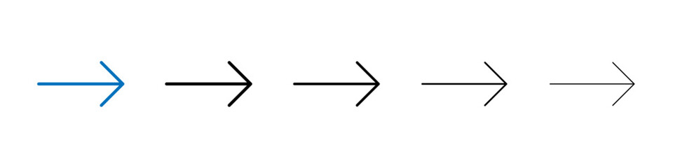 Arrow right icon Outline vector logo for web ui