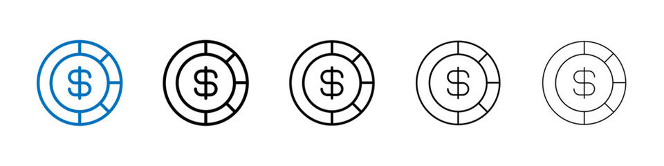 Asset allocation icon Outline vector logo for web ui