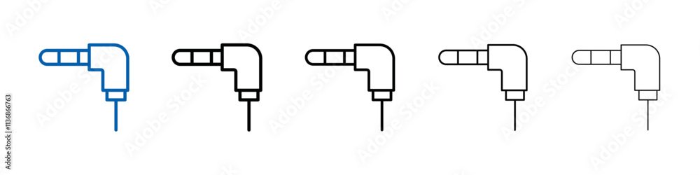 Poster audio cable icon outline vector logo for web ui