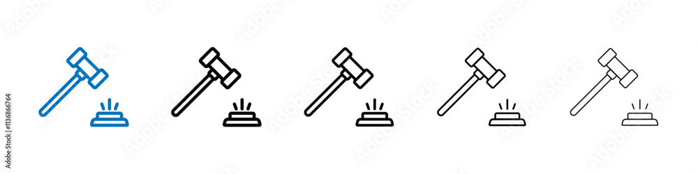 Poster auction icon outline vector logo for web ui