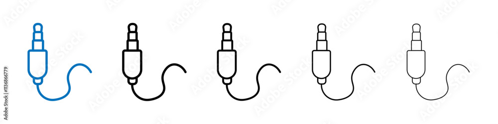 Poster aux cable icon outline vector logo for web ui