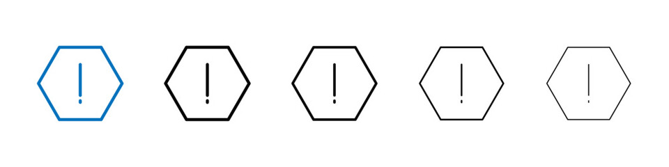 Attention icon Outline vector logo for web ui