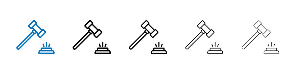 Auction icon Outline vector logo for web ui