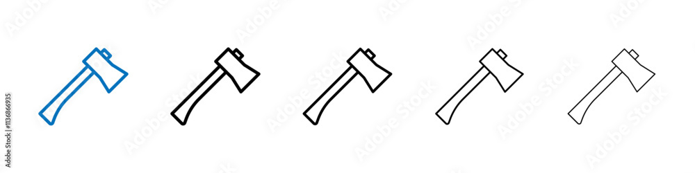 Poster Axe icon Outline vector logo for web ui