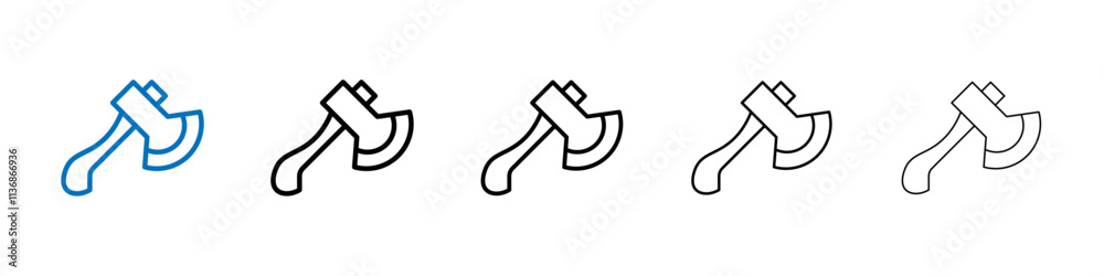 Poster Axe icon Outline vector logo for web ui