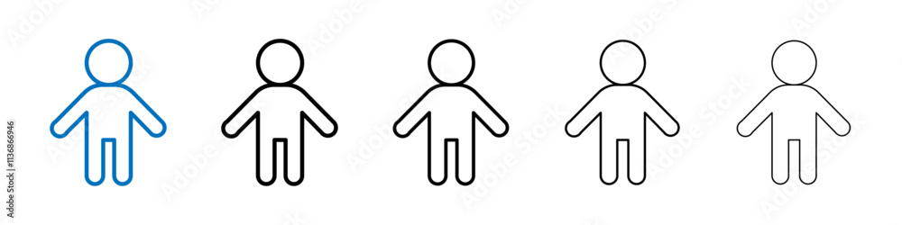 Poster baby icon outline vector logo for web ui