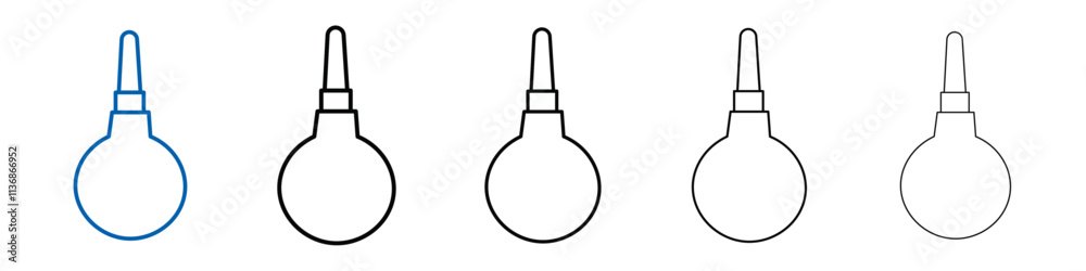 Poster baby nasal aspirator icon outline vector logo for web ui