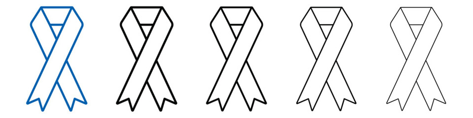 Awareness ribbon icon Outline vector logo for web ui