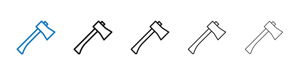 Axe icon Outline vector logo for web ui