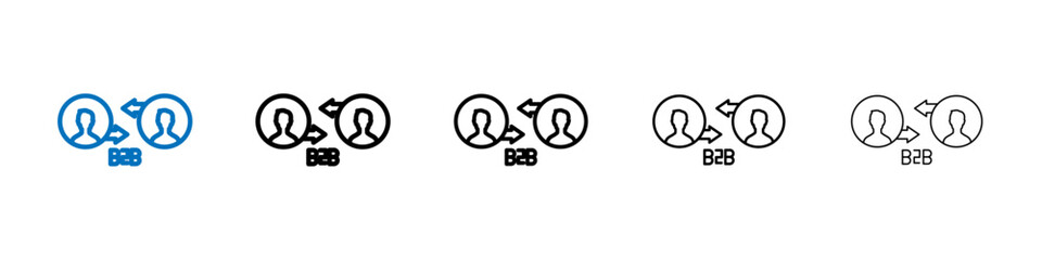 B2B icon Outline vector logo for web ui