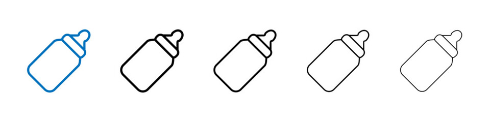 Baby milk bottle icon Outline vector logo for web ui